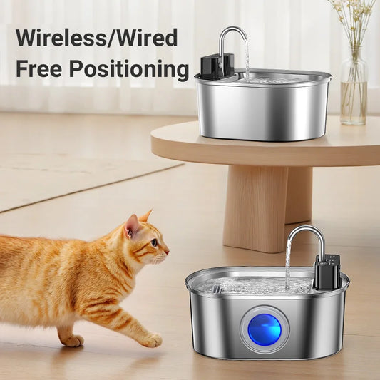 Wireless Stainless Steel Water Fountain — 3.2L