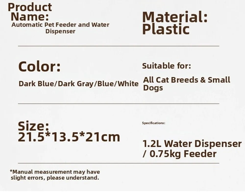 Compact Gravity Feeder & Waterer — 1.2/1.5L