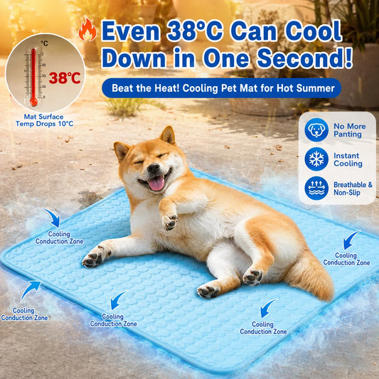 Cooling Gel Pet Mat — Pressure-Activated, No Refrigeration Needed