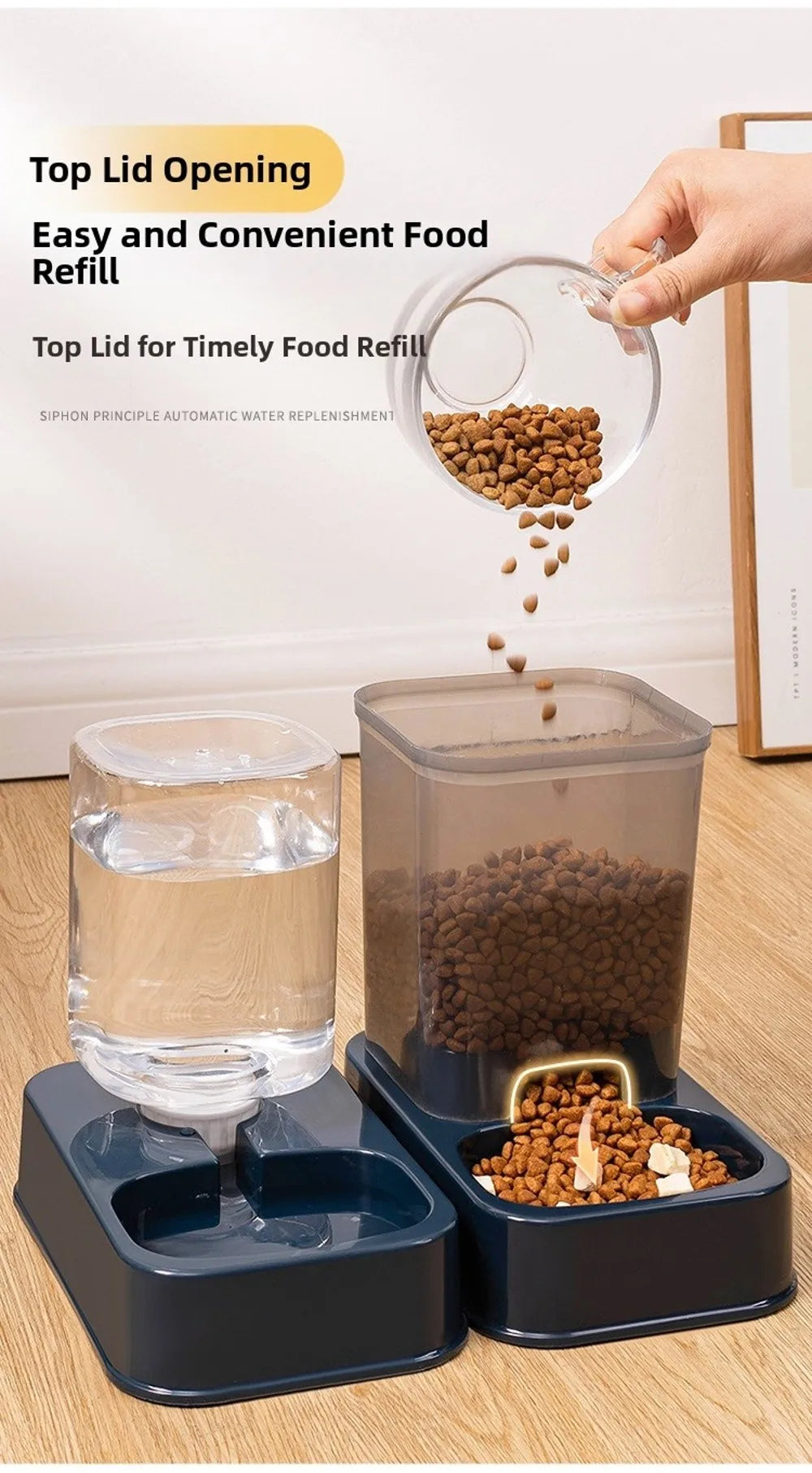 Compact Gravity Feeder & Waterer — 1.2/1.5L
